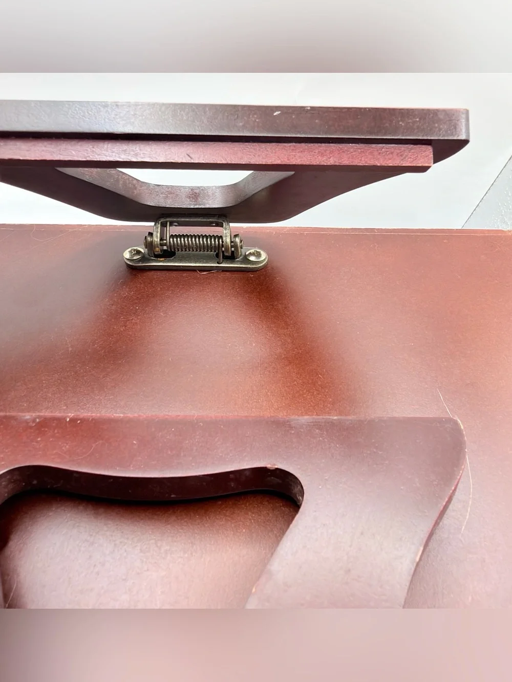 Totes Deluxe Cherry Wood Finish Arm Rest Chair Caddy tray - 12 1/2